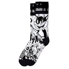 American Socks American Socks Evil Cat Signature socks white
