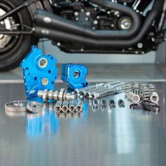 S S, 550G cam chest kit M8 – Gear drive, oil cooled. Chrome