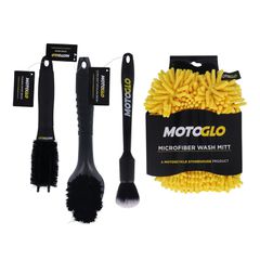MotoGlo Motoglo, brush and mitt set