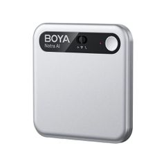 BOYA Notra Silver - AI Audio Recorder - 64GB Room/Phone/BT, AI Transcription & Summary