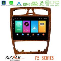 Bizzar F2 Series 8Core Android16 4+64GB Mercedes C Class (W203) Navigation Multimedia Tablet 9 (Wooden Style) | Pancarshop