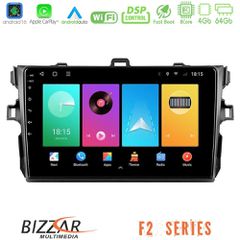 Bizzar F2 Series 8Core Android16 4+64GB Toyota Corolla 2007-2012 Navigation Multimedia Tablet 9 | Pancarshop