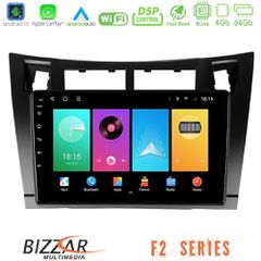 Bizzar F2 Series 8Core Android16 4+64GB Toyota Yaris Navigation Multimedia Tablet 9 (Μαύρο Χρώμα) | Pancarshop
