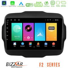 Bizzar F2 Series 8Core Android16 4+64GB Jeep Renegade 2015-2019 Navigation Multimedia Tablet 9 | Pancarshop