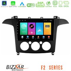 Bizzar F2 Series 8Core Android16 4+64GB Ford S-Max 2006-2008 (manual A/C) Navigation Multimedia Tablet 9 | Pancarshop