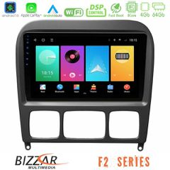 Bizzar F2 Series 8Core Android16 4+64GB Mercedes S Class 1999-2004 (W220) Navigation Multimedia Tablet 9 | Pancarshop