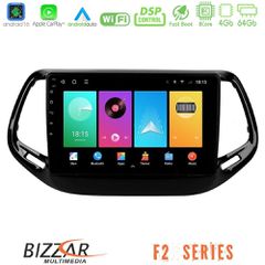 Bizzar F2 Series 8Core Android16 4+64GB Jeep Compass 2017> Navigation Multimedia Tablet 10 | Pancarshop