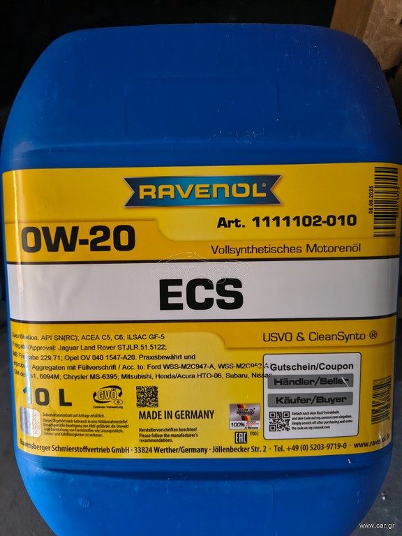 Ravenol 0w20 ECS