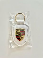 Porsche keychain White leather-thumb-3