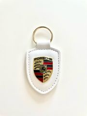 Porsche keychain White leather