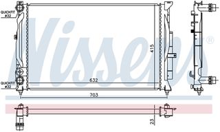 Ψυγείο VW PASSAT 96-05, SKODA SUPERB I 01-08, AUDI A4 94-01/A6 97-05