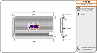 Συμπυκνωτής NISSAN JUKE 03-13 NISSAN MICRA 03-10 NISSAN NOTE 06-12