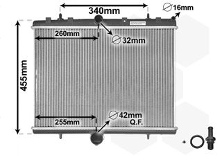 Ψυγείο CITROEN C8 JUMPY 06-16 FIAT SCUDO ULYSSE 07-11 PEUGEOT 807 EXPERT 07-16 TOYOTA PROACE 13-16