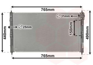 Ψυγείο CITROEN C4 AIRCROSS 1.6 HDI 12-, MITSUBISHI ASX 1.6DI-D15-, PEUGEOT 4008 1.6 HDI 12-
