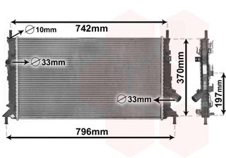 Ψυγείο FORD C-MAX FOCUS C-MAX FOCUS II 03-12 MAZDA 3 03-09 VOLVO C30 S40 II V50 04-12