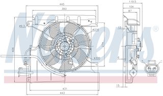 Βεντιλατέρ ψύξης κινητήρα CITROEN C1 I-II 05-, PEUGEOT 107/108 05-, TOYOTA AYGO 05-
