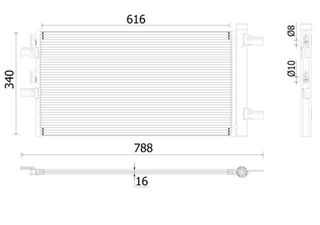 Συμπυκνωτής BMW 2 F45 14-21/X1 F48/F39 20-, MINI COUNTRYMAN F60 17-
