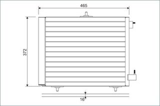 Συμπυκνωτής CITROEN C2 03-10/C3 I 02-, PEUGEOT 1007 05- -06/06