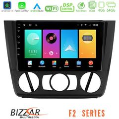 Bizzar F2 Series 8Core Android16 4+64GB BMW 1Series E81/E82/E87/E88 (MANUAL A/C) Navigation Multimedia Tablet 9"