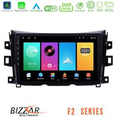 Bizzar F2 Series 8Core Android16 4+64GB Nissan Navara NP300 Navigation Multimedia Tablet 9"