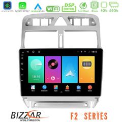 Bizzar F2 Series 8Core Android16 4+64GB Peugeot 307 2002-2008 Navigation Multimedia Tablet 9"