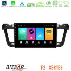 Bizzar F2 Series 8Core Android16 4+64GB Peugeot 508 2010-2018 Navigation Multimedia Tablet 9"