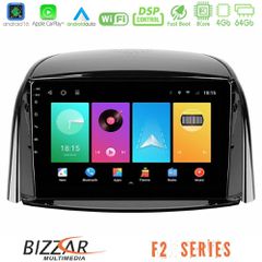 Bizzar F2 Series 8Core Android16 4+64GB Renault Koleos 2007-2015 Navigation Multimedia Tablet 9"