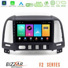 Bizzar F2 Series 8Core Android16 4+64GB Hyundai Santa Fe 2006-2013 Navigation Multimedia Tablet 10"