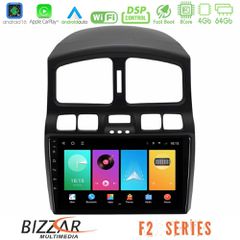 Bizzar F2 Series 8Core Android16 4+64GB Hyundai Santa Fe 2000-2006 Navigation Multimedia Tablet 9"