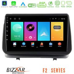 Bizzar F2 Series 8Core Android16 4+64GB Renault Clio 2005-2012 Navigation Multimedia Tablet 9"