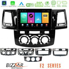 Bizzar F2 Series 8Core Android16 4+64GB Toyota Hilux 2007-2016 Navigation Multimedia Tablet 9"