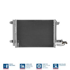 Συμπυκνωτής AUDI A3 03-13/TT 08-14, SEAT LEON 05-12, SKODA OCTAVIA II 04-13/SUPERB II 08-15,