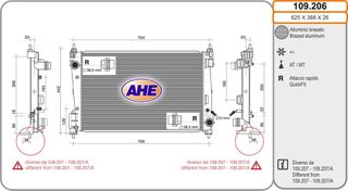 Ψυγείο OPEL CORSA D 1.3 CDTi 06-14, FIAT GRANDE PUNTO/PUNTO/PUNTO EVO 199 1.3 Diesel