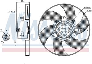 Βεντιλατέρ ψύξης κινητήρα SEAT IBIZA II 93-02, VW POLO 94-01/CADDY II 95-04