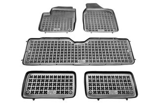 Λαστιχένια πατάκια FORD Galaxy (1995-2006) / VW Sharan / SEAT Alhambra (1995-2010) - τύπου σκαφάκι για την 1η , 2η και 3η σειρά καθισμάτων - 4τμχ., Rezaw Plast