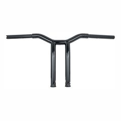 Burly, Dominator raked 1-1/4" T-bar 12" rise. Gloss black
