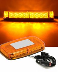 LED Φάρος Πορτοκαλί 12V / 24V Με Μαγνήτη 24 LED μέ Πορτοκαλί Γυαλ