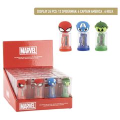 Marvel Avengers assorted pencil sharpener with container