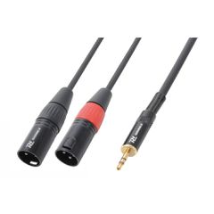 AUDIO CABLE 2XLR MALE / 3.5MM STEREO JACK (1,5)M