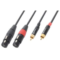 AUDIO CABLE 2XLR FEMALE / 2RCA MALE.