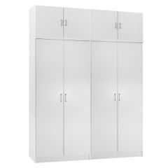 ΣΕΤ 2 ΝΤΟΥΛΑΠΕΣ 2ΦΥΛΛΕΣ ΜΕ ΠΑΤΑΡΙΑ JENNA HM11353.05 ΜΕΛΑΜΙΝΗ ΣΕ ΛΕΥΚΟ 160x43x240Υεκ