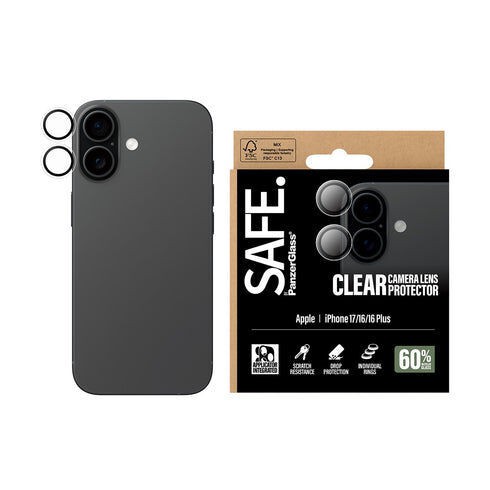 PanzerGlass - SAFE. Camera Lens Protector Transparent - iPhone 17/16/16 Plus / Electronics