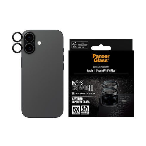 PanzerGlass - Hoops Ceramic II Camera Lens Protector - iPhone 17/16/16 Plus / Electronics