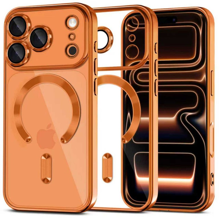 Tech-Protect MagFlex MagSafe Case for iPhone 17 Pro - Transparent Orange