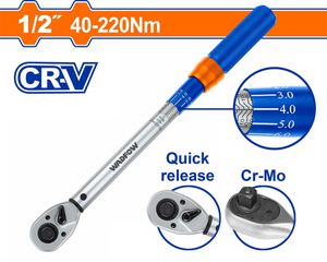 WADFOW ΔΥΝΑΜΟΚΛΕΙΔΟ 1/2" 430mm / 40-220Nm (WWQ1D12)