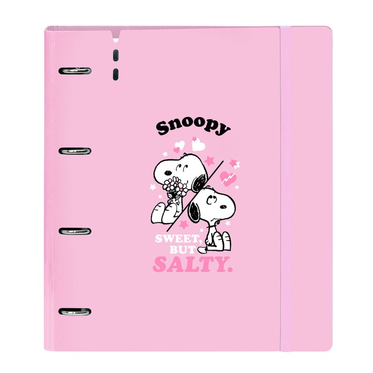 Snoopy A4 cardboard 4 rings binder with sheets