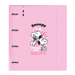 Snoopy A4 cardboard 4 rings binder with sheets