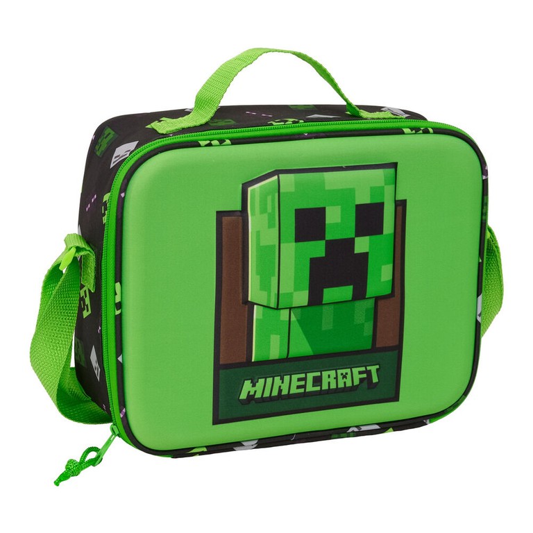 Minecraft 3D thermal lunch bag