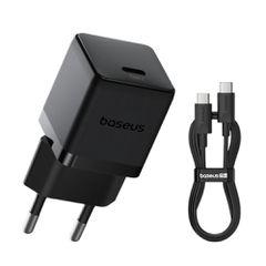 Φορτιστής Δικτύου Baseus Palm Fast Charger 1C 30W USB-C με Καλώδιο Type-C 1m Μαύρος (P10111605113-01)