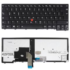 Deutsche Tastatur für Laptop - German Laptop Keyboard για Lenovo ThinkPad T450 0C43956 04X0151 CS13TBL SG-58850-2DA SN5320LBL DE Pointer Backlight Βlack ( Κωδ.40297DEBL )